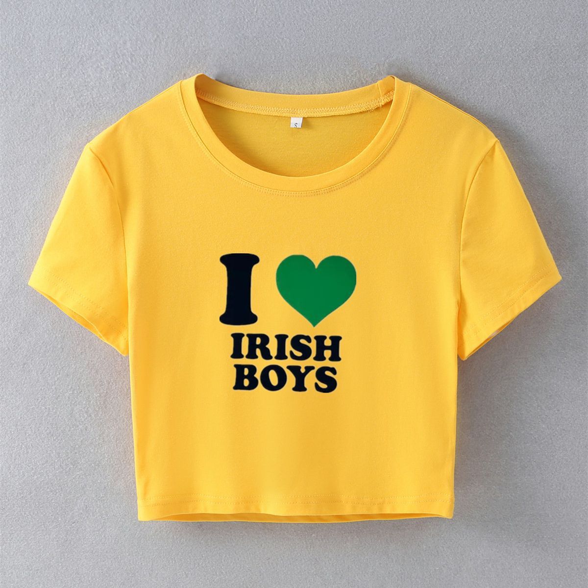 Street Style Hipster I Love IRISH BOYS Short Slim-fit Short-sleeved T-shirt