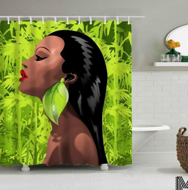 Art Design Graffiti Art Hip Hop African Girl with Black Hair Big Earring