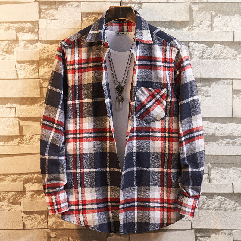 Casual flannel men's shirt