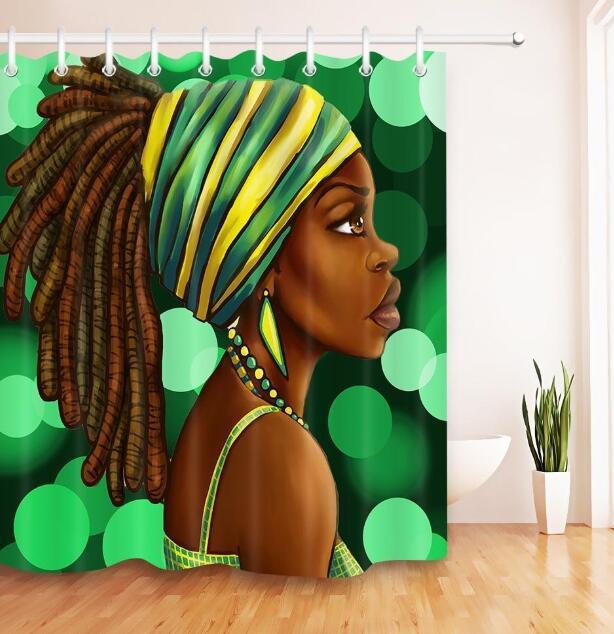 Art Design Graffiti Art Hip Hop African Girl with Black Hair Big Earring