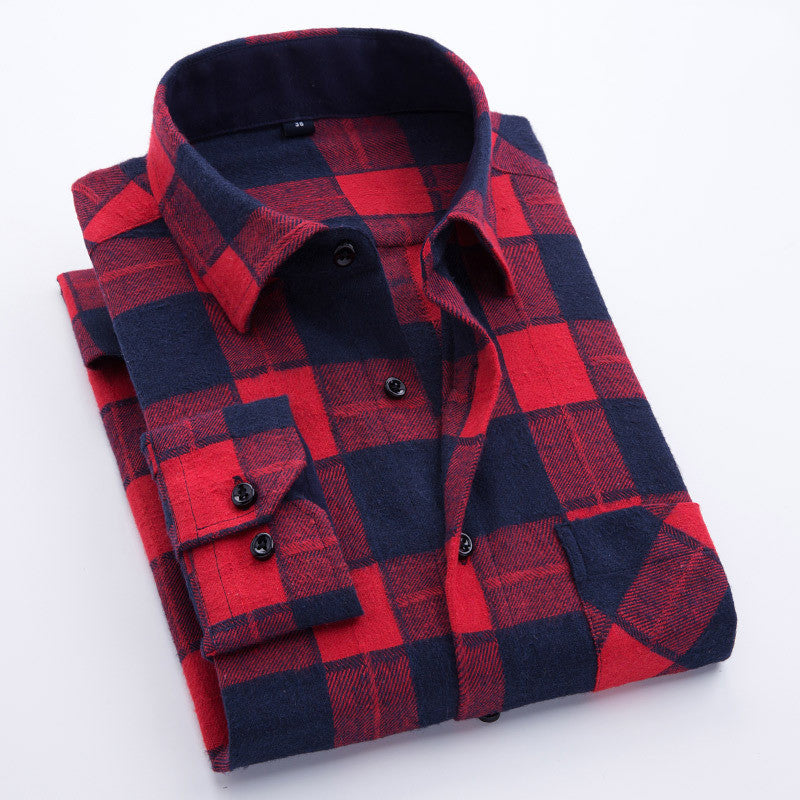 Casual flannel men's shirt