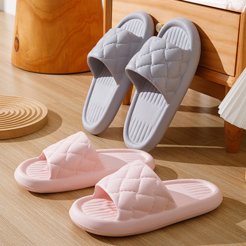 New Rhombus Home Slippers Non-slip