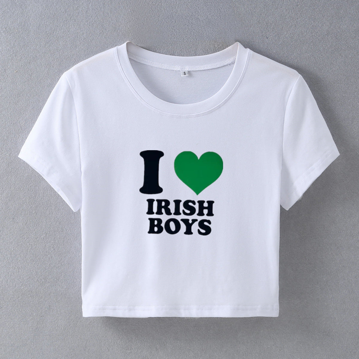 Street Style Hipster I Love IRISH BOYS Short Slim-fit Short-sleeved T-shirt