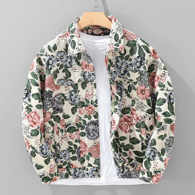 Retro Trendy Floral Men's Jacket