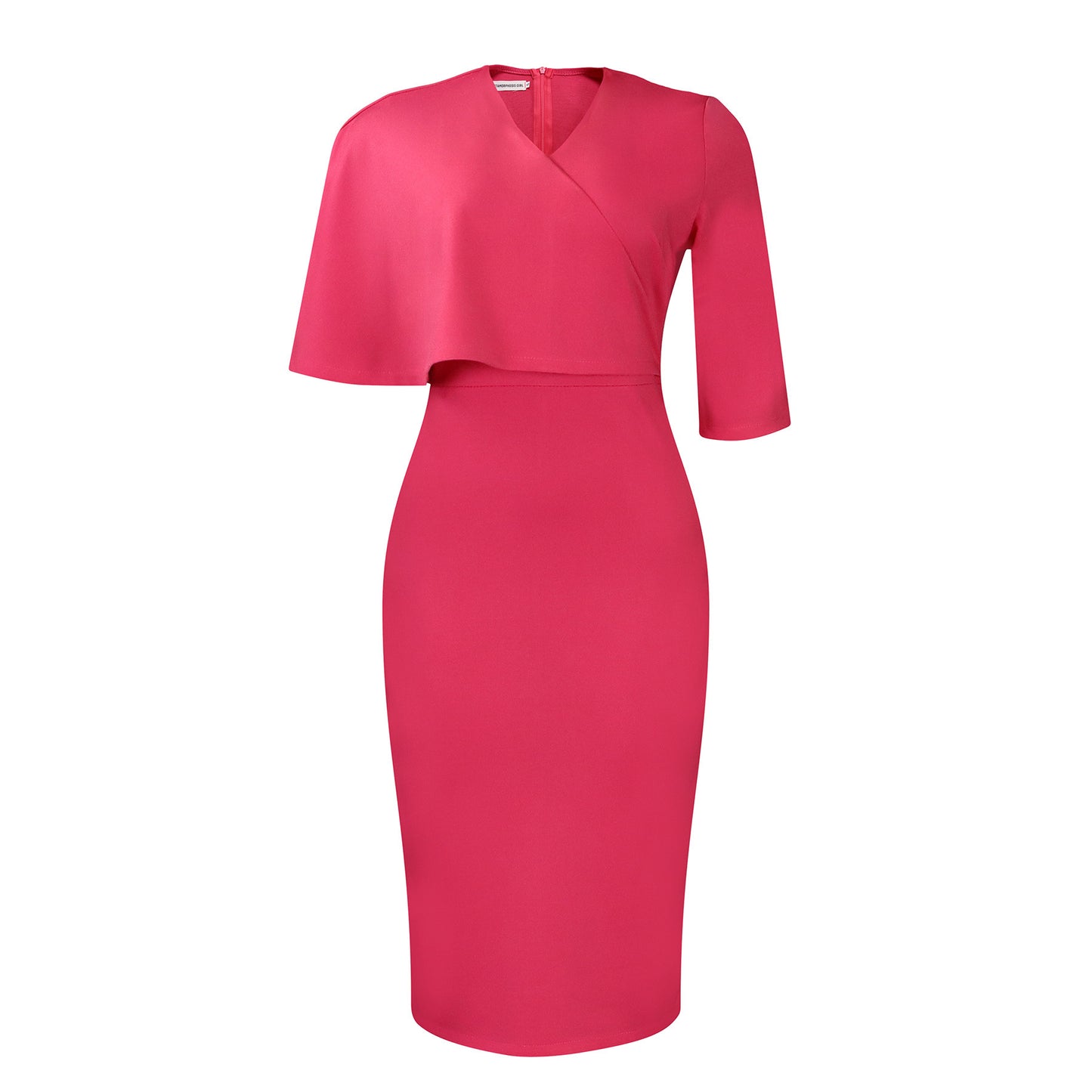 Solid Color Sheath Career Pencil Skirt Dress