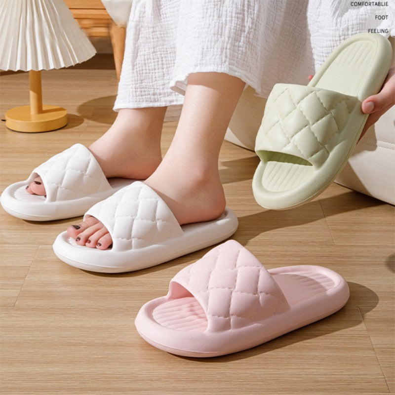 New Rhombus Home Slippers Non-slip