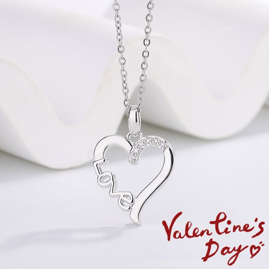 Creative Heart Design LOVE Titanium Steel Necklace